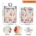 thumbnail image 5 of Yayeee 2 Pack Qtip Holder Bathroom Cotton Swab Canister with Lid Clear Dispenser Set, Winter Geese, 5 of 6
