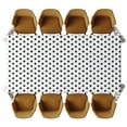 thumbnail image 5 of Exquisite Disposable Plastic Tablecloth - 108" x 54" - Black Polka Dot - 12 Pack, 5 of 10