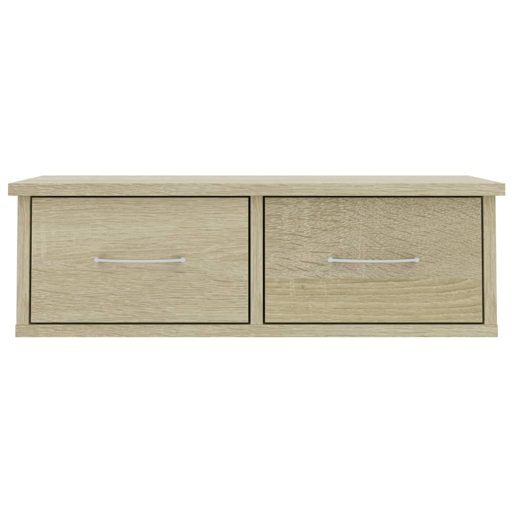 Kepooman Modern Wall Mounted Drawer Shelf with 2 Drawers, Wood Color Display Storage Unit for Living Room Bedroom Kepooman Modern Wall Mounted Drawer Shelf with 2 Drawers, Wood Color Display Storage Unit for Living Room Bedroom