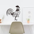 thumbnail image 1 of Adhesivos de pared Creative Rooster, PVC blanco y negro, 25 x 29 cm, 1 of 4