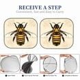 thumbnail image 5 of Kdxio Honey Bee Print 2-Piece Sun Shade Front Windshield - Foldable Car Front Window Sunshades for Most Sedans SUV Truck, 5 of 6