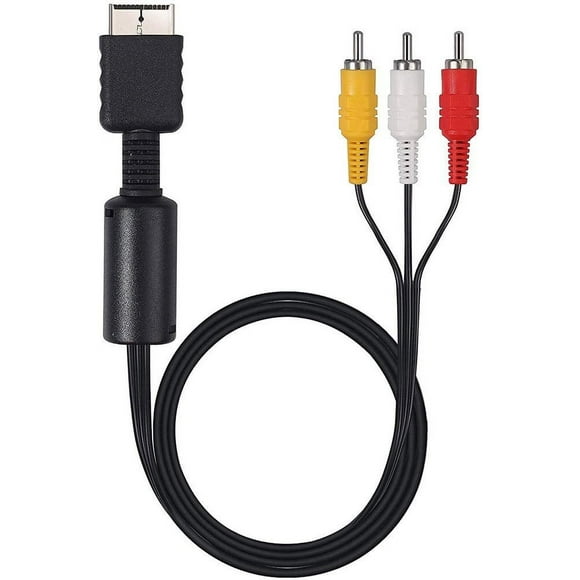 ORUYROP PS2 PS1 PS3 to AV Cable 6ft AV Cable Compatible for Playstation 1 2 3 Replace AV Cable-Black