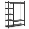 thumbnail image 5 of Fnova Clothes Rack with Shelf, Freestanding Closet Organizer, Heavy Duty Industrial Hall Tree Garments Rack for Small Space, Bedroom, Black, 5 of 13
