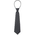 thumbnail image 1 of CORBATA CORTA ELÁSTICA PREATADA UNISEX INSPIRAR CHIC CON PATRÓN COLORIDO Y LINDO PARA UNIFORMES ESCOLARES RAYAS BLANCAS Y NEGRAS TALLA ÚNICA, 1 of 5