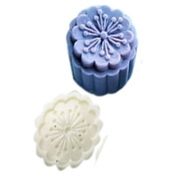 TERGAYEE Moon Cake Mold,4 PCS Pattern Hand-Pressure Mooncake Molds for Mid-Autumn DIY Pastry Tool,for Baking DIY Cake Cookie Biscuit Desser