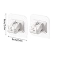 thumbnail image 2 of Heavy Duty Adhesive Curtain Rod Hooks | No Drill Wall Mount Bracket | Adjustable Telescopic Rod Holder | 5KG Load Capacity | 2-Pack, 2 of 7