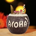 thumbnail image 4 of Tazas de cerámica Regalos Decoración Novedad Marrón Tropical Divertido con letras Forma de coco Taza de 13.5 oz para festival Pascua e Baoblaze Taza de cóctel, 4 of 7