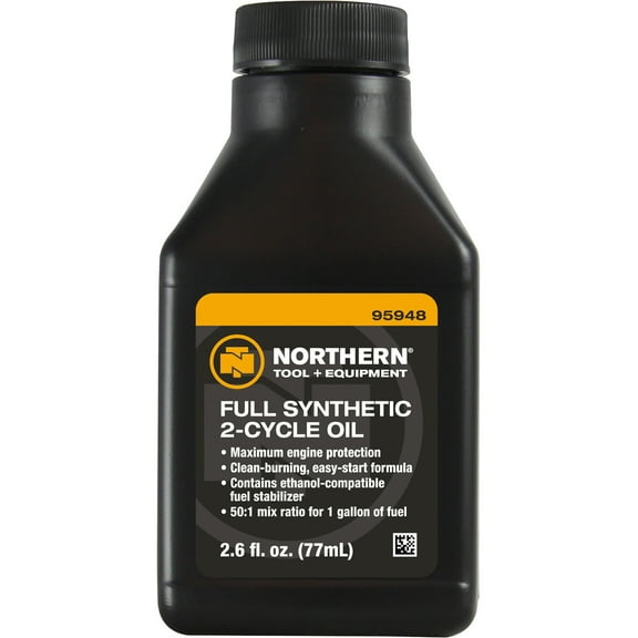 Northern Tool   Equipment Full Synthetic 2-Cycle Oil, 2.6-Oz. Bottle