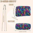 thumbnail image 4 of FORMRS Women Crossbody Purse with Chain Strap Vegan Leather Shoulder Handbag, Vibrant Stained Glass Pattern, 4 of 7