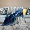 thumbnail image 2 of Creowell Abstract Brush Strokes Throw Blanket Lightweight Soft Blanket for All Seasons Excellent Hand Feel Flannel Blanket for Couch Sofa Bed Office Travel Camping School 50x60in, 2 of 6