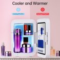 thumbnail image 1 of Mini Réfrigérateur Capacité 4L Refroidisseur et Réchauffeur Portable pour Soins de la Peau avec Porte Miroir LED Dimmable AC DC 12V Petit Réfrigérateur pour Soins de la Peau Cosmétiques Maquillage Beauté Bureau Dortoir, 1 of 7
