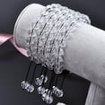 thumbnail image 2 of Natural Healing Power Gemstone Crystal Beads Unisex Adjustable Macrame Bracelets 8mm,Clear Crystal, 2 of 4