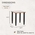 thumbnail image 2 of COOS BAY Modern Outdoor Table, Patio Side Table, Metal Patio Table with Wood Grain Top for Deck, Porch, Balcony, Garden, 2 of 8