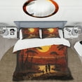 thumbnail image 2 of Designart "Tribal Eternity African II" African Tribal Bedding Covert Set - Global Yellow People Bed Set With 2 Shams, 2 of 6