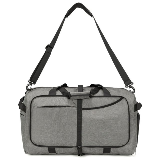 Bolsa de viaje plegable para hombres y mujeres, fin de semana grande de 65 L con compartimento para zapatos, bolso impermeable