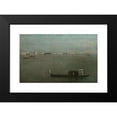 thumbnail image 2 of Francesco Guardi 24x17 Black Modern Framed Museum Art Print Titled - The Grey Lagoon (Gondolas on the Lagoon)&nbsp; (circa 1765), 2 of 5