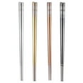 thumbnail image 2 of Cheers US 4Pairs Metal Chopsticks Reusable Stainless Steel Chopsticks Dishwasher Safe Chop Sticks Cute Laser Engraved Non-slip Japanese Korean Chopstick, 2 of 7