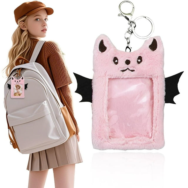 WHEANG 1 Pack Photocard Holder Cute Animal Card Sleeve ID Card Protective Case Cover Korean Style For Girls