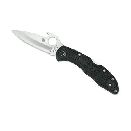 Spyderco Delica 4 Lightweight Gray FRN Emerson Opener PlainEdge Folding (Best Emerson Folding Knife)
