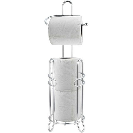 Home Basics Chrome Toilet Paper Holder with (Best Commercial Toilet Paper Dispenser)