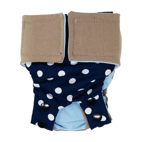 Barkertime Blue Polka Dot Cat Diaper Snappy