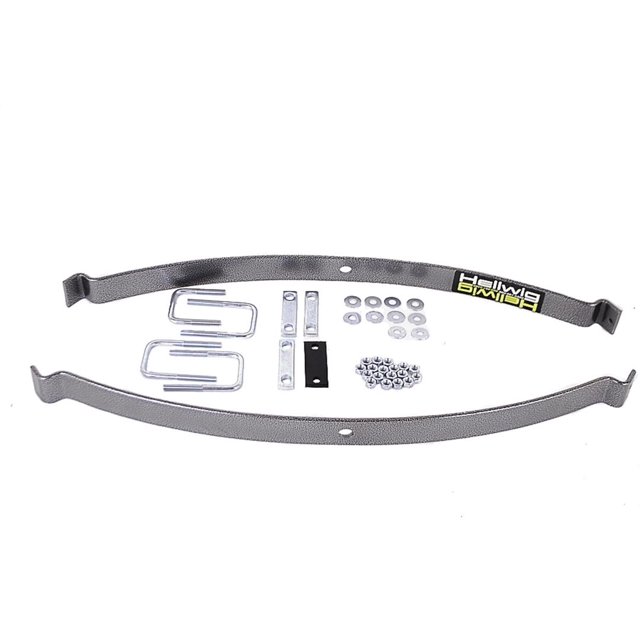 Fits 2005-2013 Toyota Tacoma Hellwig Helper Spring Kit 981 EZ-990 Series; Leaf Spring Design; Rear Upper; 2000 Pound Load Capacity; Steel; With 2 Springs/U Bolts/Hardware