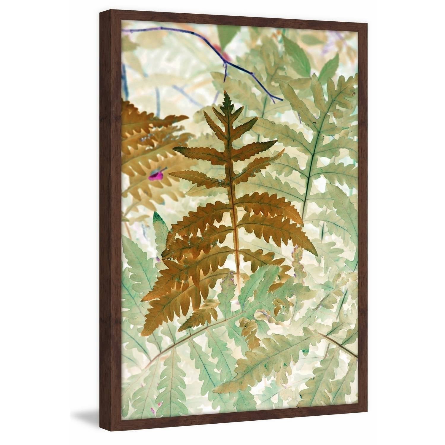 Golden Fern Framed Painting Print