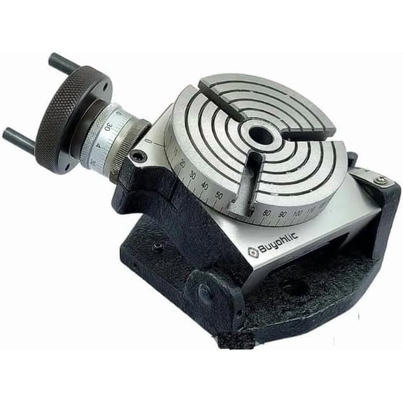 Buyohlic Horizontal Vertical 4" Inch II 100 mm Rotary Milling Tables (3 Slots- Tilting)