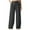 Dark Gray, variant on Cotton Linen Wide Leg Work Dress Pants for Women Business Casual Trousers with Pockets, Breathable Office Wear S-2XL