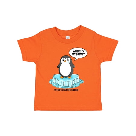 

Inktastic Stop Climate Change Where is My Home with Baby Penguin Gift Toddler Boy or Toddler Girl T-Shirt