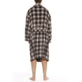 thumbnail image 2 of #Followme Ultra Soft Plaid Velour Robe for Men with Shawl Collar (White / Black, XX-Large), 2 of 3
