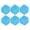 Blue, variant on ENYOUNG 6Pcs Blank Dice Set Right Angle Plastic Hexahedral Cubes Classroom Board Game DIY Math Counting Teaching Party Favor Fun Pink 3.94 inches / 10 cm