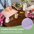 thumbnail image 4 of Papel de regalo de flores Uxcell, papel de ramo impermeable de color sólido púrpura 20 hojas, 4 of 7