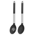 thumbnail image 1 of Cuillères en Silicone Résistantes à la Chaleur pour Cuisson Multi-Usage (Ensemble de 2 Pcs, Noir), 1 of 6