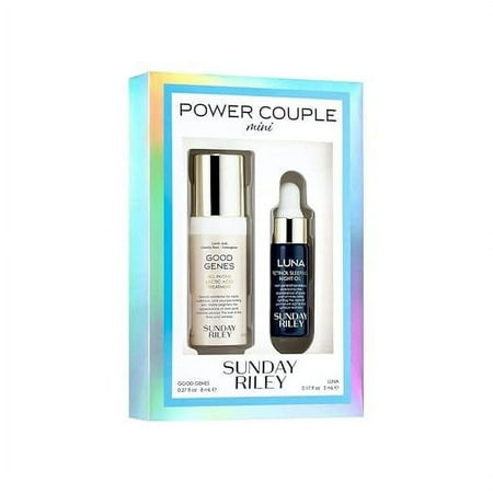 Sunday Riley Mini Power Couple Travel Kit - .27 oz Good Genes, .17 oz