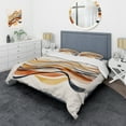 thumbnail image 1 of Designart "Abstract Waves in Burnt Orange I" Modern Bedding Covert Set - Abstract Minimalism Orange Abstract Bed Set With 2 Shams, 1 of 6