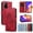 Red, variant on Wallet Case for OPPO Reno5 Z 5G, Kickstand and 3 Card Slots, Shockproof and Scratch Resistant, Purple