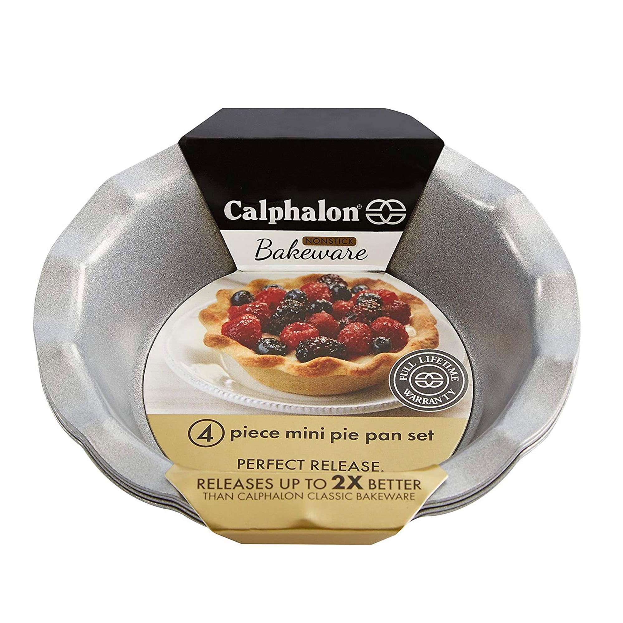 Calphalon Nonstick Bakeware Mini Pie Pan Set of 4 5-inch 