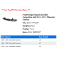 thumbnail image 2 of Front Bumper Impact Absorber - Compatible with 2014 - 2015 Chevy Camaro, 2 of 2