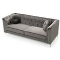 thumbnail image 3 of Glory Furniture Pompano Velvet Sofa in Dark Gray, 3 of 5