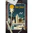 thumbnail image 2 of San Jose, California, Retro Skyline Series (12x18 Wall Art Poster, Room Decor), 2 of 3