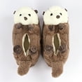 thumbnail image 6 of OoohGeez Womens Fluffy Animal House Slippers, Otter One, Funny Cute Shoes with Grippers, L, 6 of 7