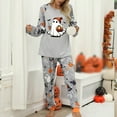 thumbnail image 7 of Womens Pajama Set Halloween Two Piece Pumpkin Ghost Print Raglan Stripe Jogger Pants Sets Sleepwear for Women, 7 of 7
