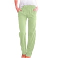 thumbnail image 2 of Casual Pants for Women 2025 Lightweight Elastic Waist Drawstring Loose Fit Wide Leg Pants with Pockets Trousers, 2 of 6