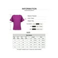 thumbnail image 2 of Enwejyy Valentine's Day Ruffle Jersey Round Neck Short Sleeve Purple Color Casual T-Shirt Tops, 2 of 5
