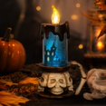 thumbnail image 5 of Halloween Night Light with Skull Candle and 3.5X3.5X6 Inches, Battery Operated Table Lamp for Gothic Halloween Decor and Mantel Decor and Shelf Decor, Creepy Halloween Decorations, 5 of 7