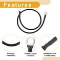 thumbnail image 4 of Unique Bargains 1 Pc 8 AWG Gauge Universal Battery Inverter Cable for Car Vehicle Boat RV Solar Battery Cable Tinned Copper 3/8" Lug 5/16" Lug Black 2FT, 4 of 7