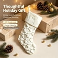 thumbnail image 5 of White Cable Knit Christmas Stocking with Plush Cuff, Large Soft Knitted Xmas Stocking, Farmhouse Hanging Decoration for Fireplace Mantel Staircase Home Holiday Decor, 5 of 7