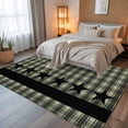 thumbnail image 5 of 5x8 Area Rugs, Sage Green Black Plaid Non-Skid Rubber Backing Large Rectangle Rugs - Living Room Bedroom Home Office, Vintage Star Buffalo Check Rustic Indoor Floor Mat Carpets Washable Rug, 5 of 9