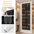 thumbnail image 5 of UHIAGREE Over the Door Shoe Organizer,Hanging Shoe Rack with 40 Large Breathable Mesh Pockets(Black), 5 of 7